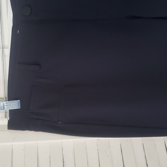 Lafayette 148 Mercer new fitted slim leg stretch Ink color woman pants size 10 - Picture 2 of 6